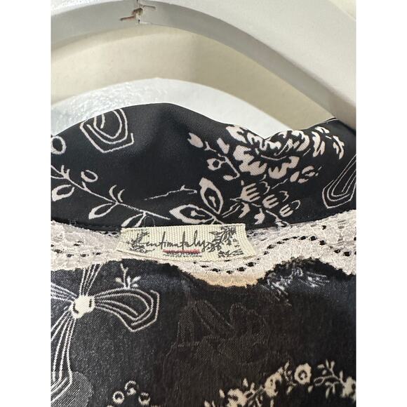 Free People Intimately Beauty Sleep Short Pajama Set 2 Piece Black Sz Small NWOT - Picture 4 of 16